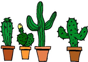 Cliparts Bloemen en planten Cactus 