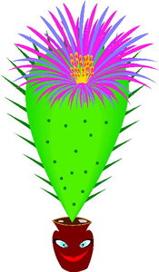 Cliparts Bloemen en planten Cactus 