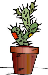 Cliparts Bloemen en planten Cactus 