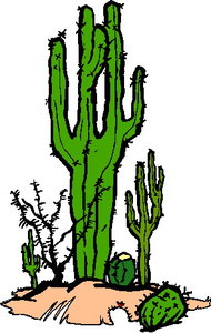 Cliparts Bloemen en planten Cactus 