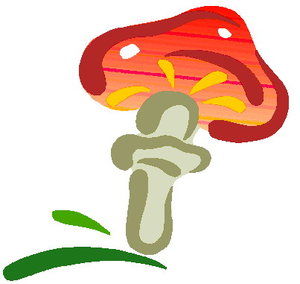 Cliparts Bloemen en planten Paddestoelen 