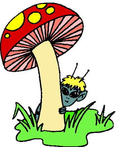 Cliparts Bloemen en planten Paddestoelen 