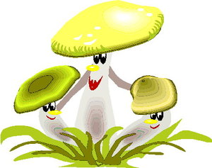 Cliparts Bloemen en planten Paddestoelen 