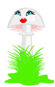 Cliparts Bloemen en planten Paddestoelen 