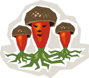 Cliparts Bloemen en planten Paddestoelen 
