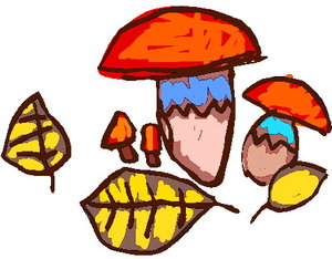 Cliparts Bloemen en planten Paddestoelen 