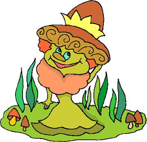 Cliparts Bloemen en planten Paddestoelen 