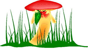 Cliparts Bloemen en planten Paddestoelen 
