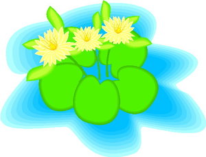 Cliparts Bloemen en planten Waterlelie 