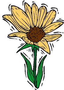 Cliparts Bloemen en planten Zonnebloem 
