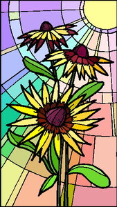 Cliparts Bloemen en planten Zonnebloem 