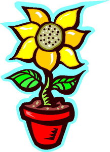 Cliparts Bloemen en planten Zonnebloem 