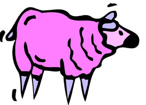 Cliparts Boerderij Schapen Roze Schaap