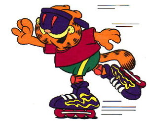 Cliparts Cartoons Garfield Skeelerende Garfield 