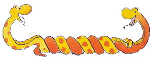 Cliparts Cartoons Leendert jan vis Twee Slangen