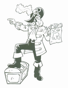 Cliparts Cartoons Piet piraat 