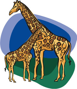 Dieren Cliparts Giraffen 