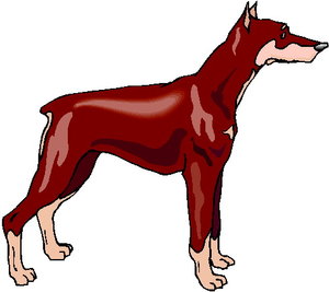 Dieren Cliparts Honden Doberman