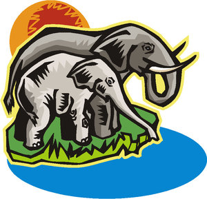 Dieren Cliparts Olifanten 