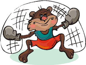 Dieren Cliparts Sportieve dieren 