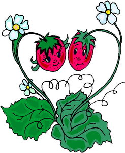 Cliparts Eten en drinken Aardbeien 