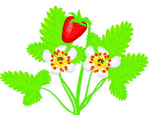 Cliparts Eten en drinken Aardbeien 