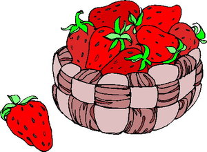 Cliparts Eten en drinken Aardbeien 