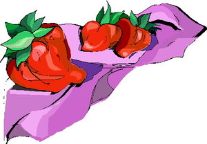 Cliparts Eten en drinken Aardbeien 