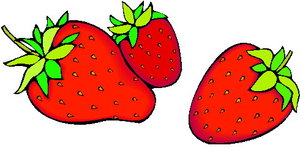 Cliparts Eten en drinken Aardbeien Aardbeien 