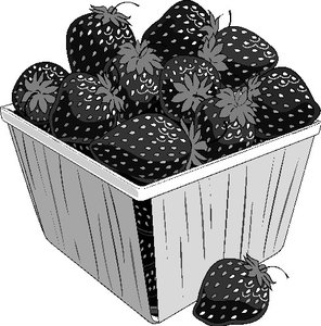 Cliparts Eten en drinken Aardbeien 
