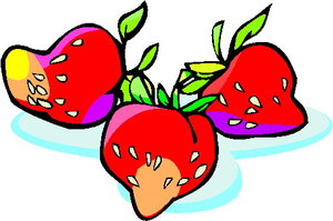 Cliparts Eten en drinken Aardbeien 
