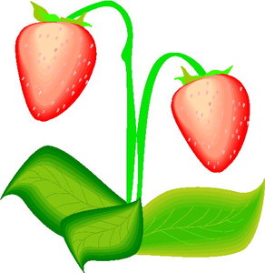 Cliparts Eten en drinken Aardbeien 
