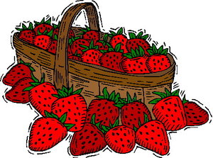 Cliparts Eten en drinken Aardbeien 