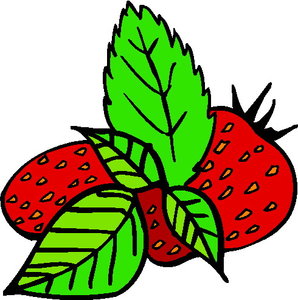 Cliparts Eten en drinken Aardbeien 