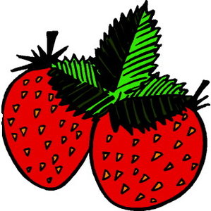 Cliparts Eten en drinken Aardbeien 