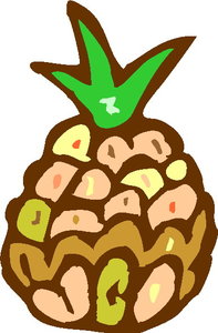 Cliparts Eten en drinken Ananas 