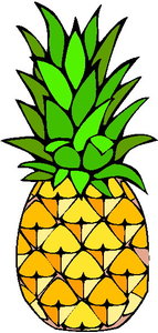 Cliparts Eten en drinken Ananas Ananas