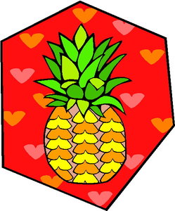 Cliparts Eten en drinken Ananas 