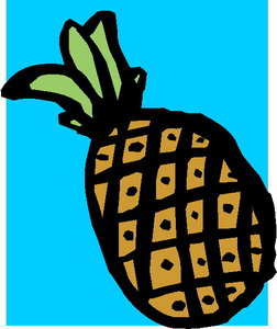 Cliparts Eten en drinken Ananas 