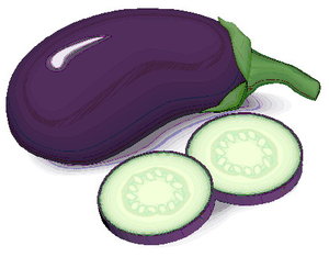 Cliparts Eten en drinken Aubergine 