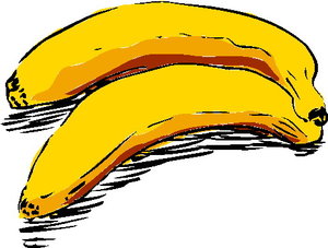 Cliparts Eten en drinken Bananen 