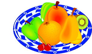 Cliparts Eten en drinken Fruitschalen 