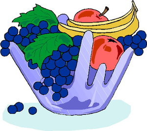 Cliparts Eten en drinken Fruitschalen 