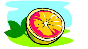 Cliparts Eten en drinken Grapefruit 