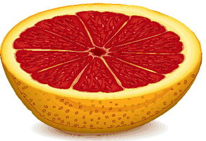 Cliparts Eten en drinken Grapefruit 