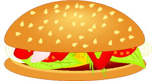 Cliparts Eten en drinken Hamburgers 