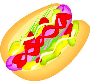 Cliparts Eten en drinken Hotdogs 