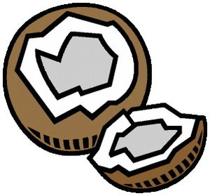 Cliparts Eten en drinken Kokosnoot 