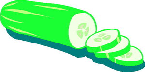 Cliparts Eten en drinken Komkommers 