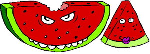 Cliparts Eten en drinken Meloen Stuk Watermeloen